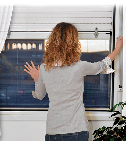 Moustiquaire plissée UP pour volet roulant de 1000 mm de large – ALU blanc 9010