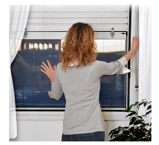 Moustiquaire plissée UP pour volet roulant de 1000 mm de large – ALU blanc 9010